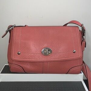 Coach Hamilton Convertible Bag Salmon Nantucket Red Pink F13957 Shoulder Satchel